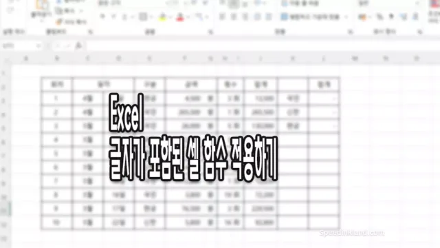 엑셀 글자가 포함된 값 함수 적용하기