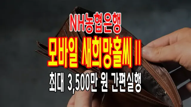 NH농협은행 모바일 새희망홀씨2 대출 요약정리