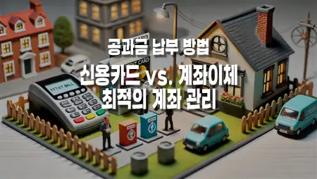 공과금 납부 방법 신용카드 vs. 계좌이체, 최적의 계좌 관리 전략까지 완벽 정리