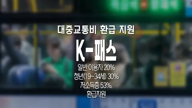대중교통비 환급 지원 K패스 신청방법 및 지원내용 선택 대중교통비 환급 지원 K패스 신청방법 및 지원내용