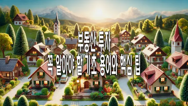 부동산 투자에 꼭 알아야 할 기초 용어와 핵심 팁 2탄