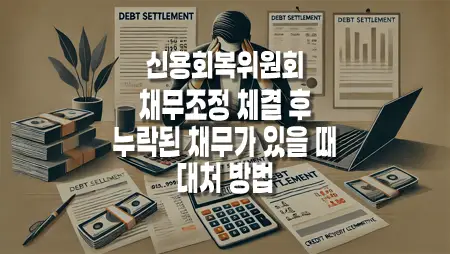 신용회복위원회 채무조정 체결 후 누락된 채무가 있을 때 대처 방법
